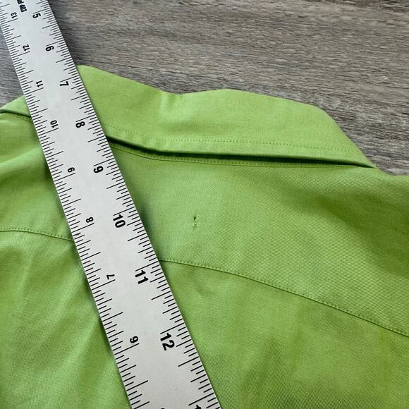 Ralph Lauren Black Label Neon Green Mens 17 Long Sleeve Button Down Dress Shirt - Picture 10 of 11